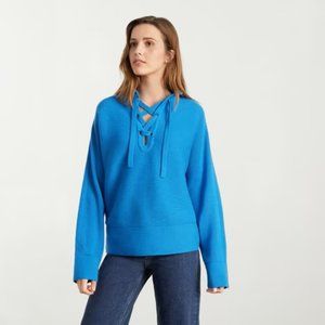 NWT Everlane Lace-Up Smock Sweater M